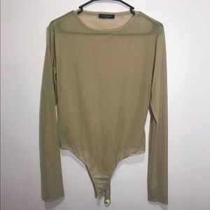 Mesh tan bodysuit